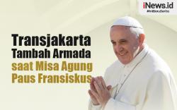 Infografis Transjakarta bakal Tambah Armada saat Misa Agung Paus Fransiskus