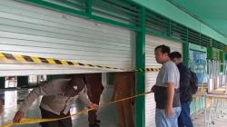 Lantai Ambruk, Aula SMA Negeri 7 Banjarmasin Dipasangi Garis Polisi<
