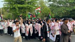 Aksi Bela Palestina, Massa Datangi Kedubes Amerika Serikat