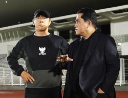 Erick Thohir Curhat ke Media Korsel Perkara Prestasi Shin Tae-yong