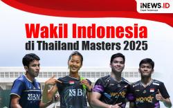 Infografis 22 Wakil Indonesia di Thailand Masters 2025: Rehan/Gloria Debut