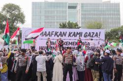 Aksi Bela Palestina Dukung Gencatan Senjata di Gaza