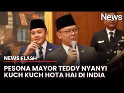 Mayor Teddy dan Menlu Sugiono Asyik Nyanyi Kuch Kuch Hota Hai di Depan Presiden India