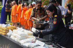 BNN Musnahkan Puluhan Kilogram Barang Bukti Narkotika