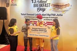 Donasi Rp750 Juta untuk Renovasi Fasilitas Olahraga Sekolah