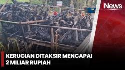 Truk Angkut 46 Motor Baru Hangus Terbakar di Jalinsum, Kerugian Ditaksir Rp2 Miliar