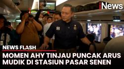 Puncak Arus Mudik Lebaran, Menko AHY Tinjau Stasiun Pasar Senen