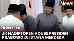 Momen Hangat Jusuf Kalla Hadiri Open House Presiden Prabowo di Istana Merdeka
