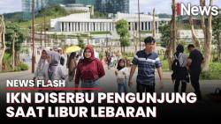 Potret Wisatawan Berlibur Lebaran di IKN, Keliling Kawasan Inti Naik Bus