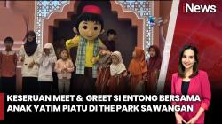Entong Bawa Kegembiraan untuk Pengunjung dan 70 Anak Yatim Piatu di The Park Sawangan