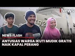 1.495 Peserta Mudik Gratis TNI AL Naik Kapal Perang Tiba di Jakarta 