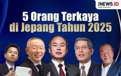 Infografis 5 Orang Terkaya di Jepang 2025