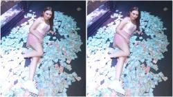 Menyala! Gaya Nathalie Holscher Selonjoran di Atas Tumpukan Uang Saweran Bikin Salfok