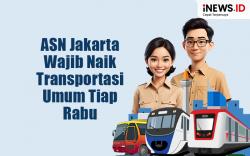 Infografis ASN Jakarta Wajib Naik Transportasi Umum Tiap Rabu