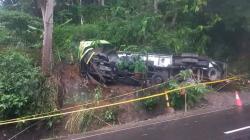 Kecelakaan Kembali Terjadi di Jalur Tengkorak Kalijambe, Truk Rem Blong Tabrak Tebing