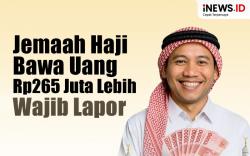 Infografis Jemaah Haji Bawa Uang Rp265 Juta Lebih Wajib Lapor