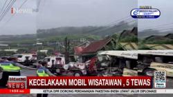 Mobil Rombongan Wisatawan Kecelakan di Tawangmangu, Tabrak Pembatas Jembatan saat Turunan