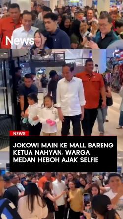 Jokowi Main ke Mal Bareng Ketua Nahyan, Warga Medan Heboh Ajak Selfie