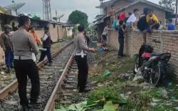 Tak Dengar Teriakan Warga, Pemotor Tewas Tertabrak Kereta Api Siantar Expres<
