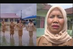 Viral Kepsek Asyik Joget saat Sekolah Kebanjiran di Karo, Berujung Dinonaktifkan<