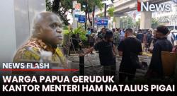 Massa Demo Jebol Pagar Kementerian HAM, Paksa Natalius Pigai Bertemu