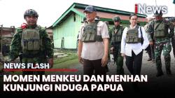 Pakai Rompi Anti Peluru, Menhan dan Menkeu Kunjungi Nduga Papua