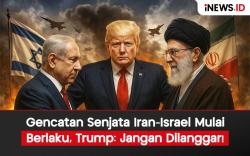 Infografis Gencatan Senjata Iran-Israel Mulai Berlaku, Trump: Jangan Dilanggar!