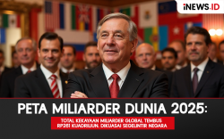 Infografis 10 Negara dengan Miliarder Terbanyak 2025