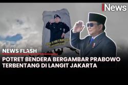 HUT ke-79 Bhayangkara di Monas: Penerjun Bawa Gambar Prabowo, Robot K9 Buru Pembajak