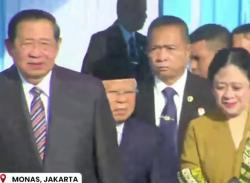 SBY hingga JK Hadiri Upacara HUT ke-79 Bhayangkara di Monas 