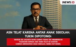 Infografis ASN Telat karena Antar Anak Sekolah, Tukin Dipotong!