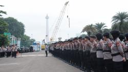 1.437 Personel Gabungan Diterjunkan Kawal Demo Ojol di Kawasan Monas Hari Ini