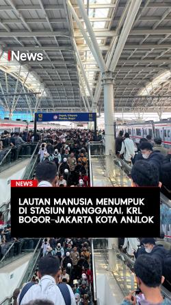 Lautan Manusia Menumpuk di Manggarai, KRL Bogor–Jakarta Kota Anjlok