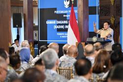 Prabowo Beri Arahan Sekaligus Lepas Peserta Retreat Kadin di Hambalang