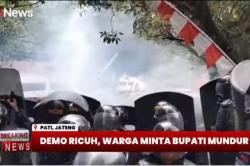 Ricuh! Demo Tuntut Bupati Pati Mundur Polisi Tembakkan Gas Air Mata usai Massa Lempar Botol<