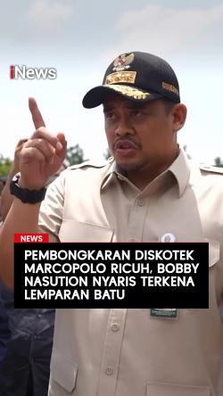 Pembongkaran Diskotek Marcopolo Ricuh Bobby Nasution Nyaris Terkena Lemparan Batu