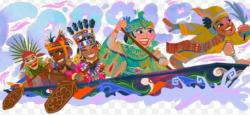 Google Doodle Rayakan HUT ke-80 RI Pakai Pacu Jalur, Ini Respons Dispar Riau<