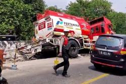 Detik-detik Kecelakaan Beruntun Truk Tangki BBM di Bogor, TKP Jalan Menurun<