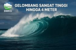 Peringatan Dini BMKG, Waspada Gelombang Tinggi hingga 4 Meter di Perairan Ini