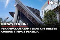 Teras Kantor Bupati Brebes Ambruk saat Perbaikan, 3 Pekerja Terjepit Reruntuhan<