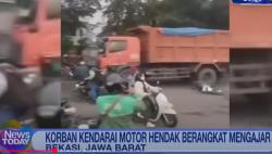 Kecelakaan di Narogong Bekasi, Guru Muda Tewas Mengenaskan Tertabrak Truk Sampah<
