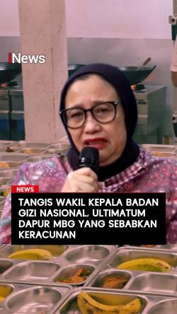 Tangis Wakil Kepala Badan Gizi Nasional Ultimatum Dapur MBG yang Sebabkan Keracunan