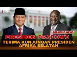 Momen Presiden Prabowo Sambut Hangat Presiden Afrika Selatan Cyril Ramaphosa di Istana Merdeka