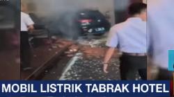 Tragis! Mobil Listrik Tabrak Hotel di Klaten hingga Masuk Lobi, Tamu Panik Berhamburan ke Luar<