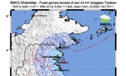 BMKG Ungkap Penyebab Gempa M 4,8 di Tarakan Kaltara, Dirasakan hingga Nunukan<