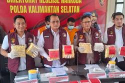 Polda Kalsel Gagalkan Penyelundupan Sabu 44,5 Kg, Diduga Jaringan Fredy Pratama<