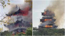 Nahas, Kuil China Hangus Terbakar gegara Turis Iseng Nyalain Dupa