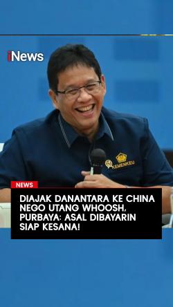 Diajak Danantara ke China Nego utang Whoosh, Purbaya: Asal Dibayarin Siap Kesana