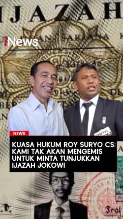 Kuasa Hukum Roy Suryo Cs Kami Tak akan Mengemis untuk Minta Tunjukkan Ijazah Jokowi