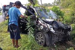 Jorge Mendonca Bek Tengah Madura United Kecelakaan di Suramadu, Mobil Masuk Parit